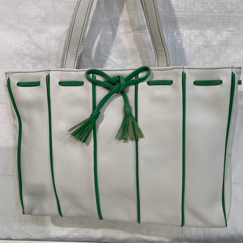 Latico white green purse